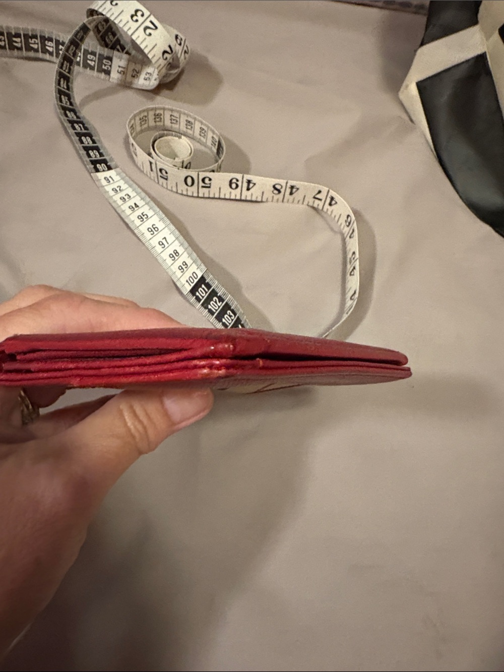 Burberry Red Leather & Nova Check Card Holder - Picture 8 of 11